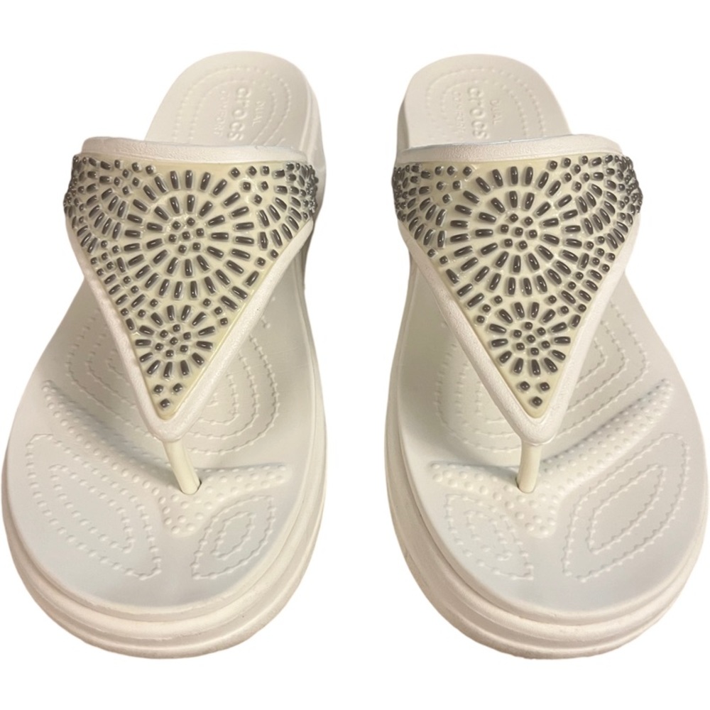 CROCS Monterey Diamante Womens Wedge Sandal SIZE 9
